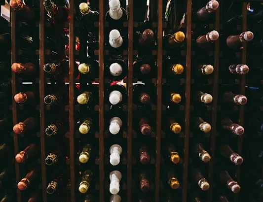 wine shelf