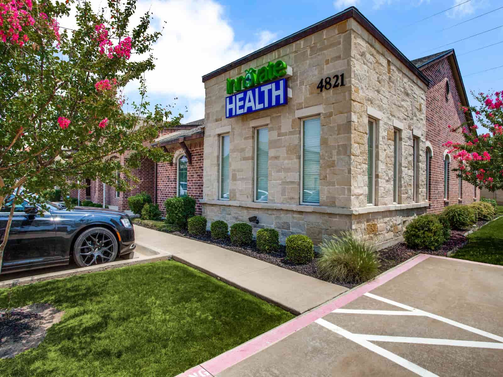 Innovate Health Chiropractic clinic exterior at 4821 Merlot Avenue, Suite 240, Grapevine, TX, offering Chiropractic, Functional and Integrative Medicine.