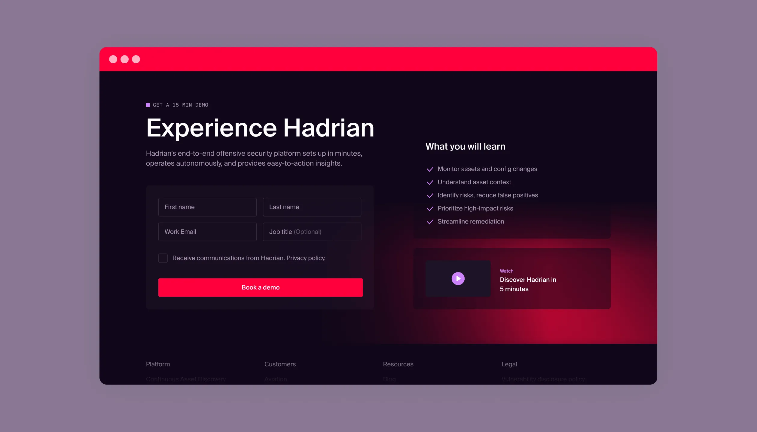 Screenshot of Demo