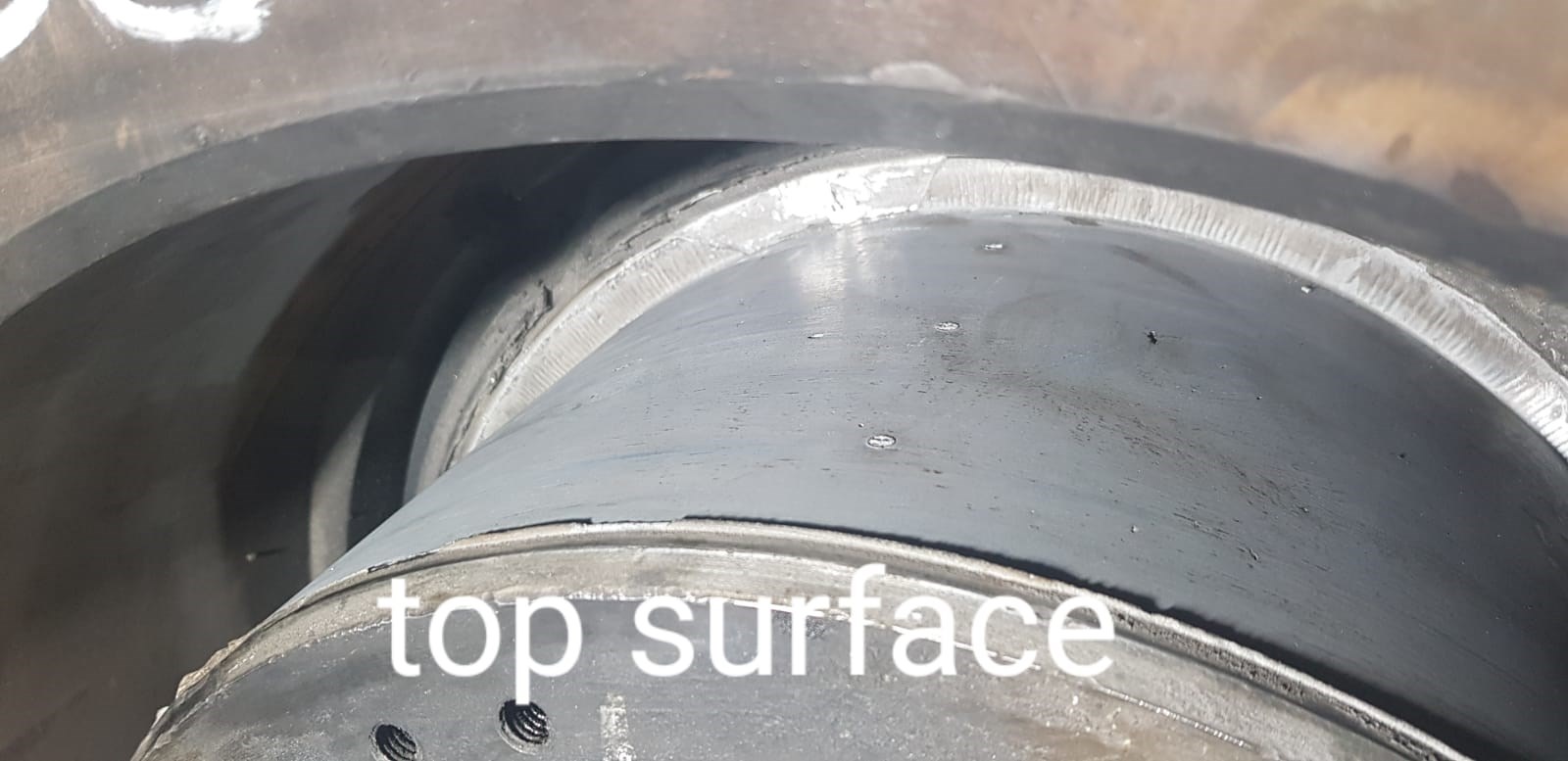 Ladle turret bearing repair