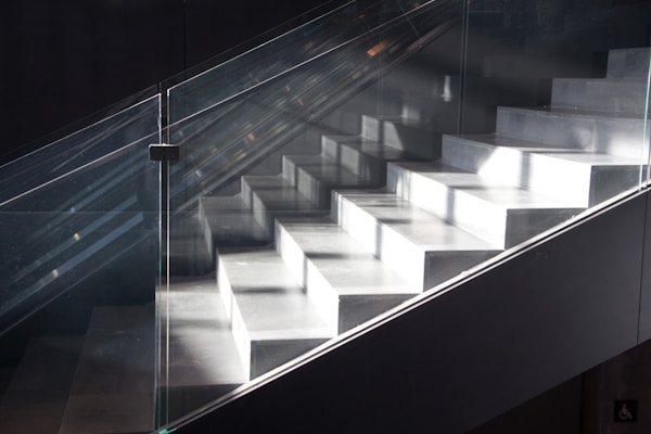 Staircase in Iceland performance center of the arts in the lower level