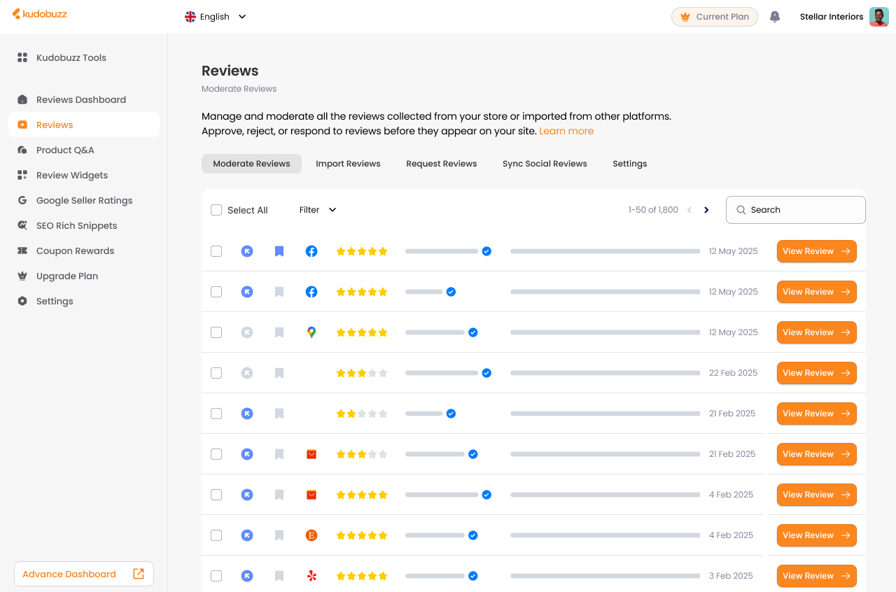 Reviews Moderation
