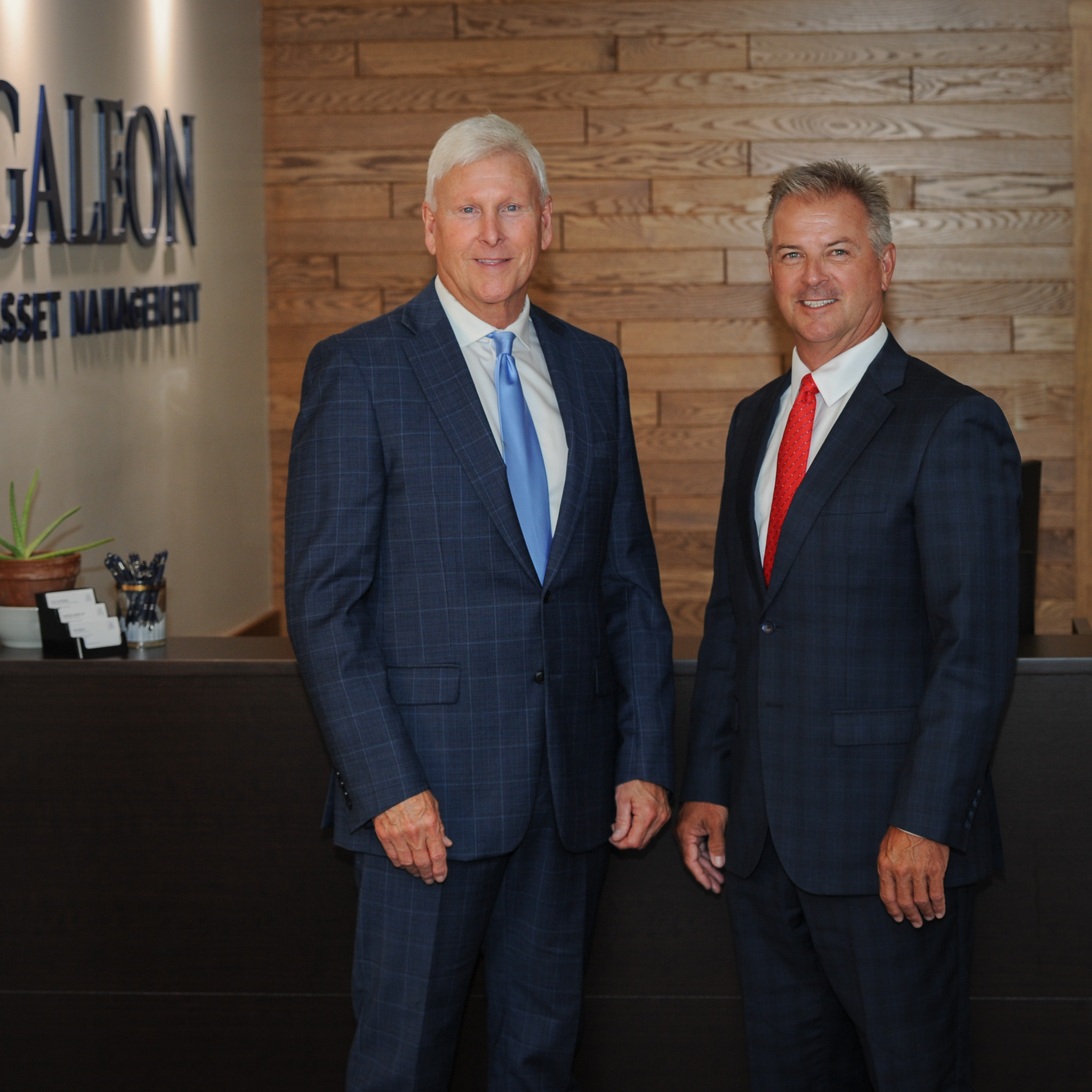 Charlie Skemp and Tim Nobles at the Galeon Office in Dubuque, Iowa