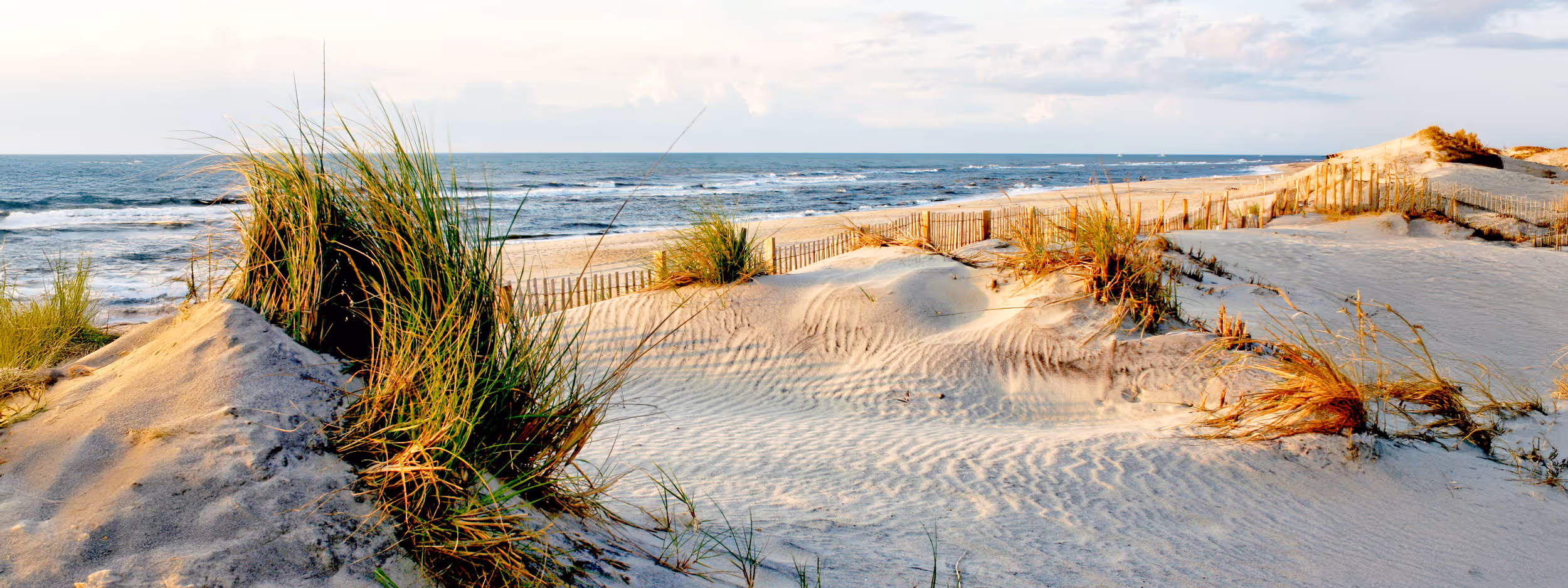 empty beaches on Hatteras Island, NC