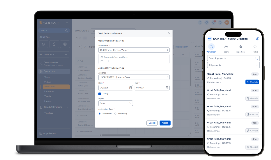 Work Orders system