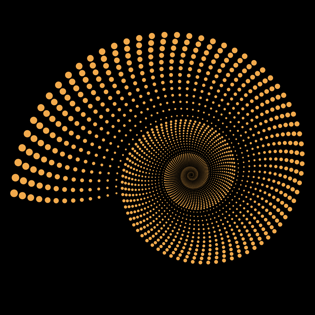 Dotted spiral pattern
