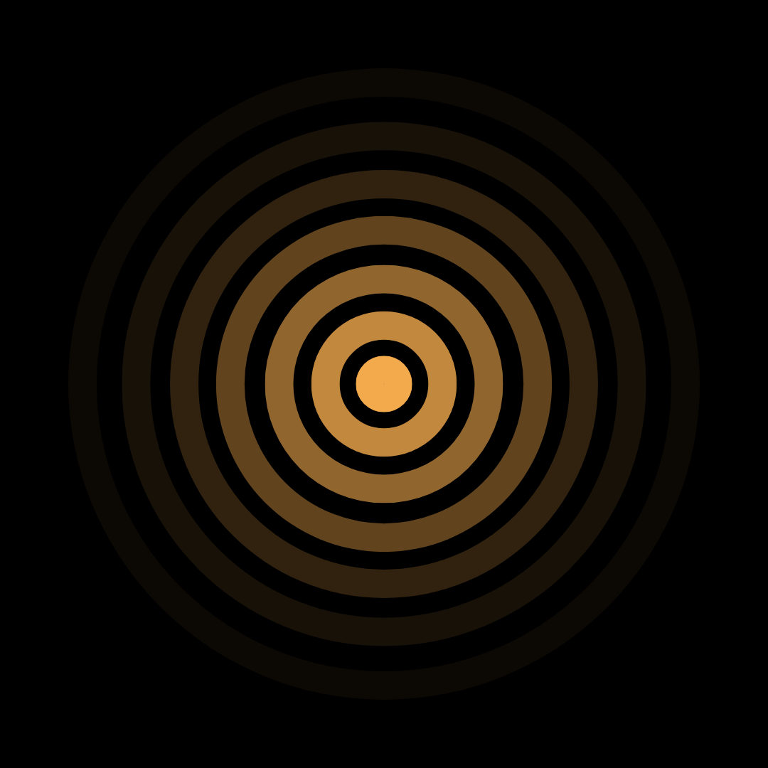 Concentric circles forming spiral target pattern