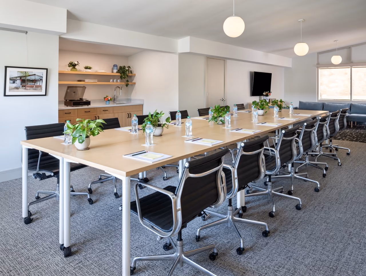 Conference room table with 14 seats