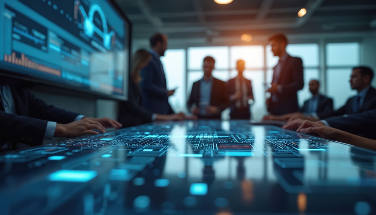 image of an office collaboration scene (for a mobility and transportation)