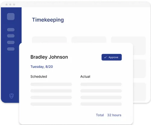 Time card user interface