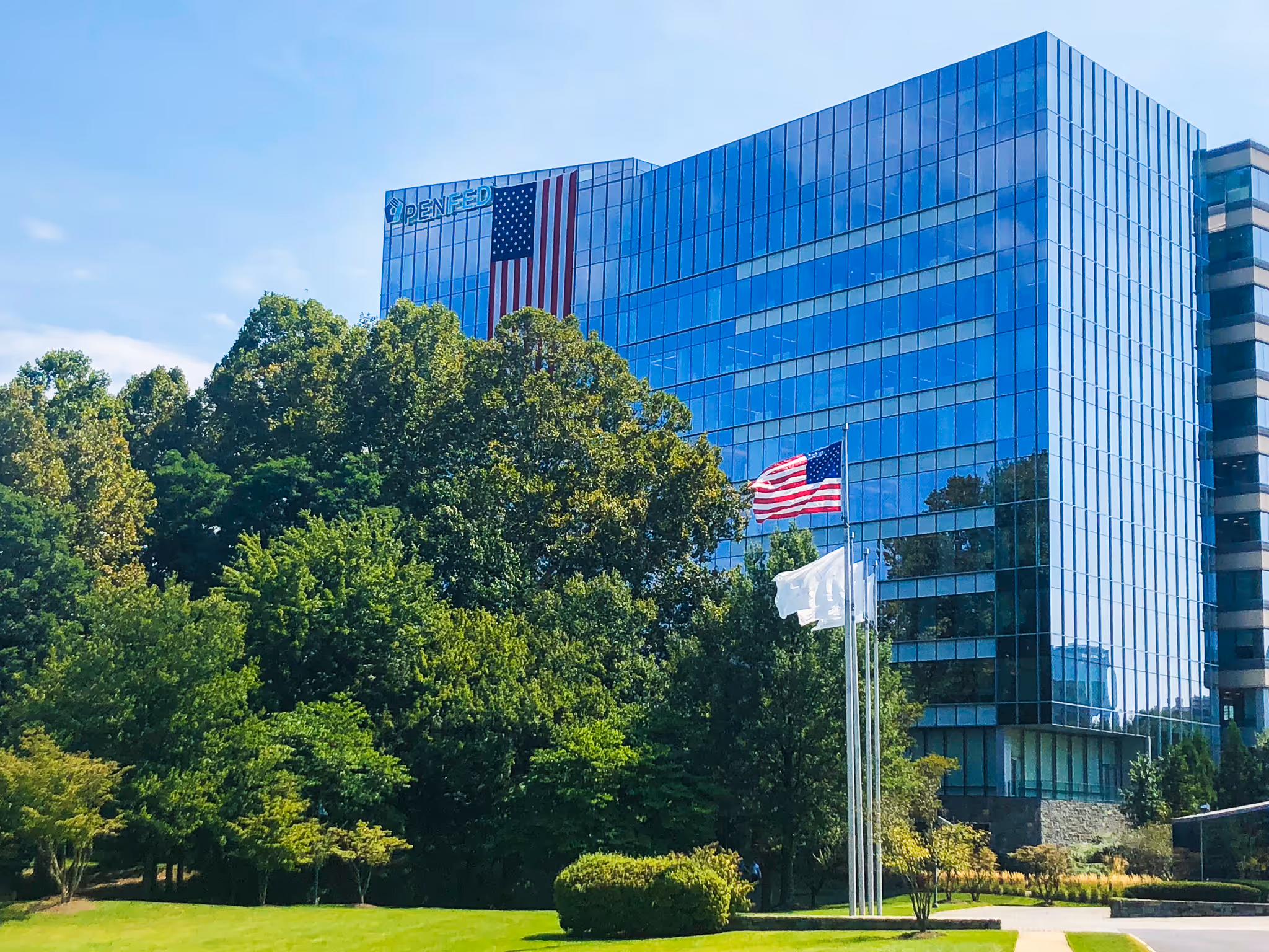 9_11 flag on penfed building