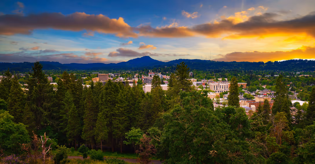 Skyline of Eugene, Oregon