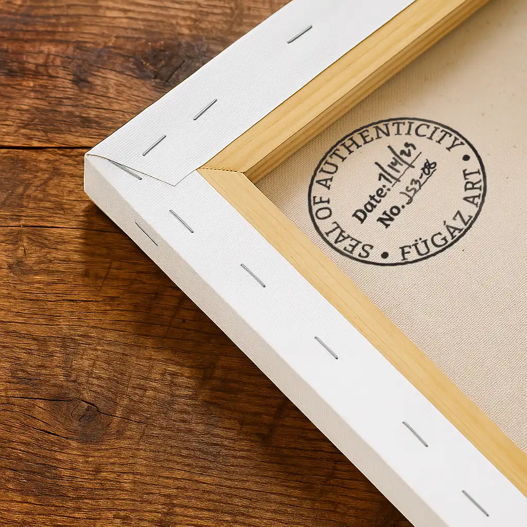 Hand-stamped seal of authenticity with date and print number.