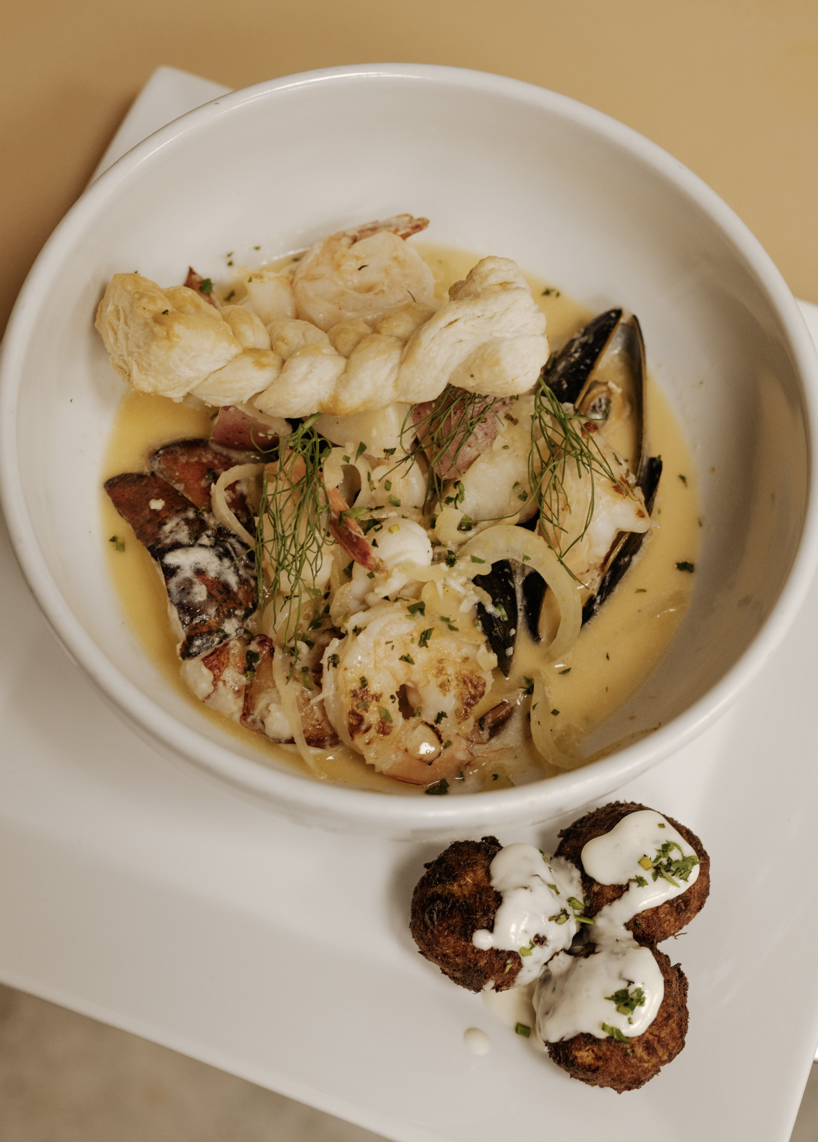image of plated gourmet dish (for a fine dining restaurant)