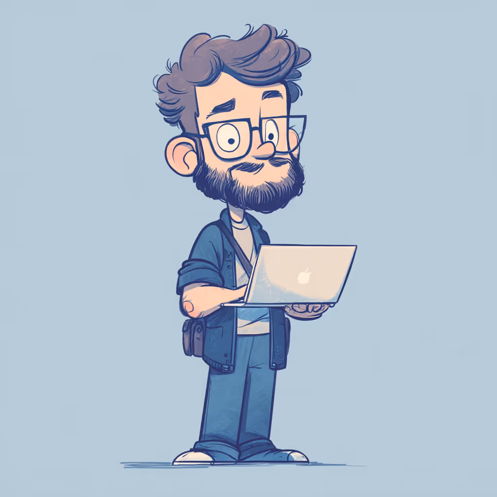 A sketch drawing of a typical website guy.