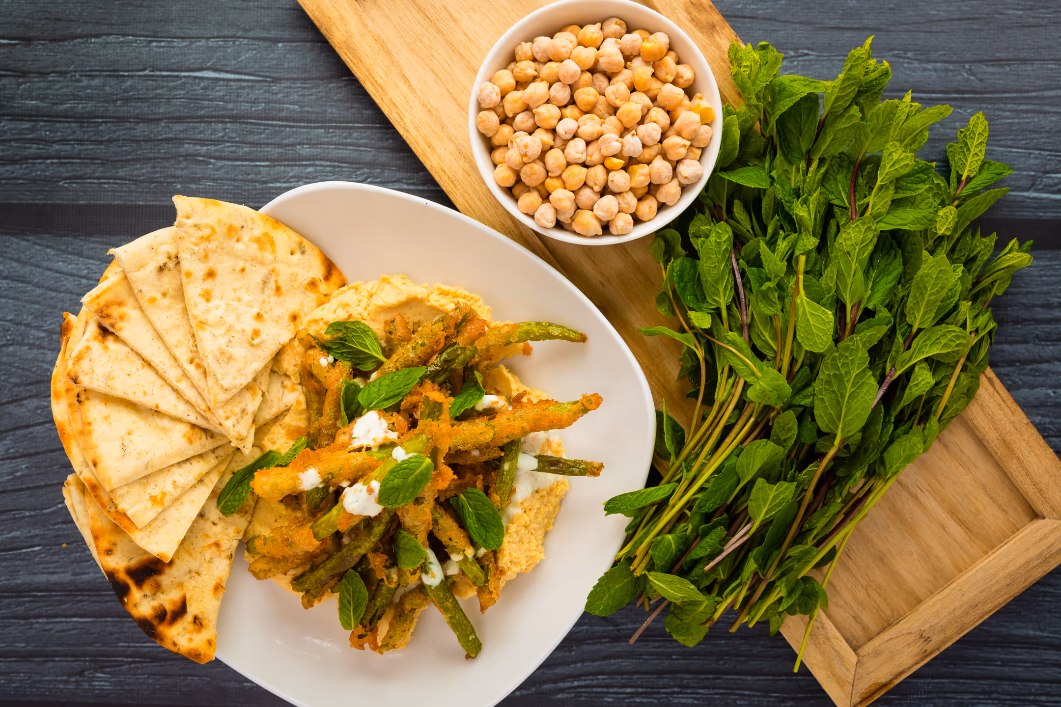 A food photography image of an appetizer from the Yardley Inn.