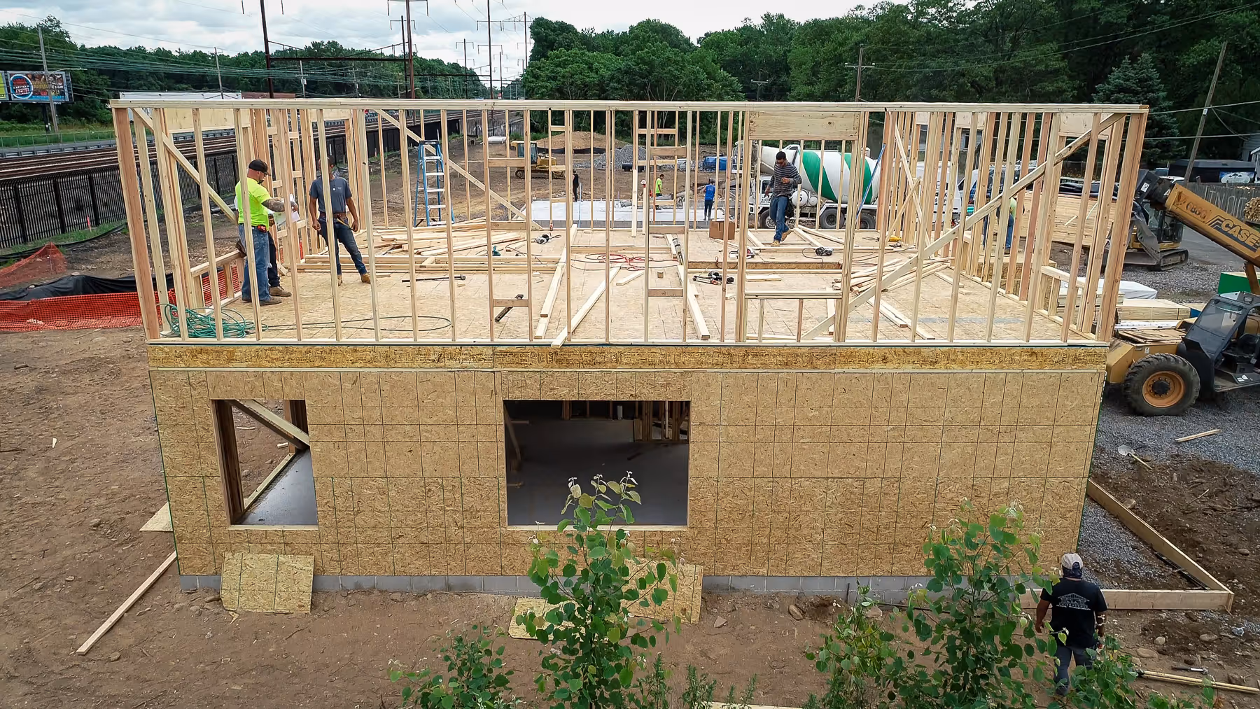 Image of the framing of a house.