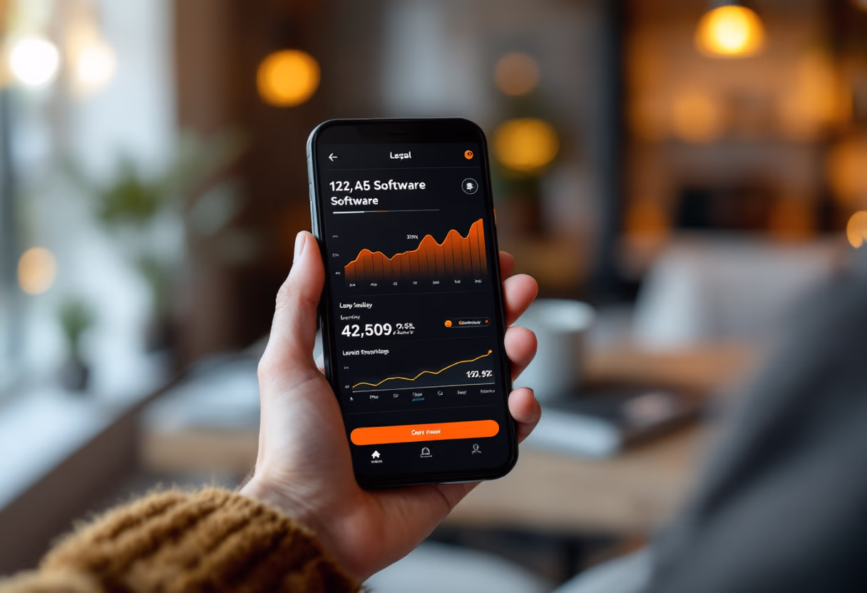 [interface] close-up of legal software mobile app interface (for a legal tech)