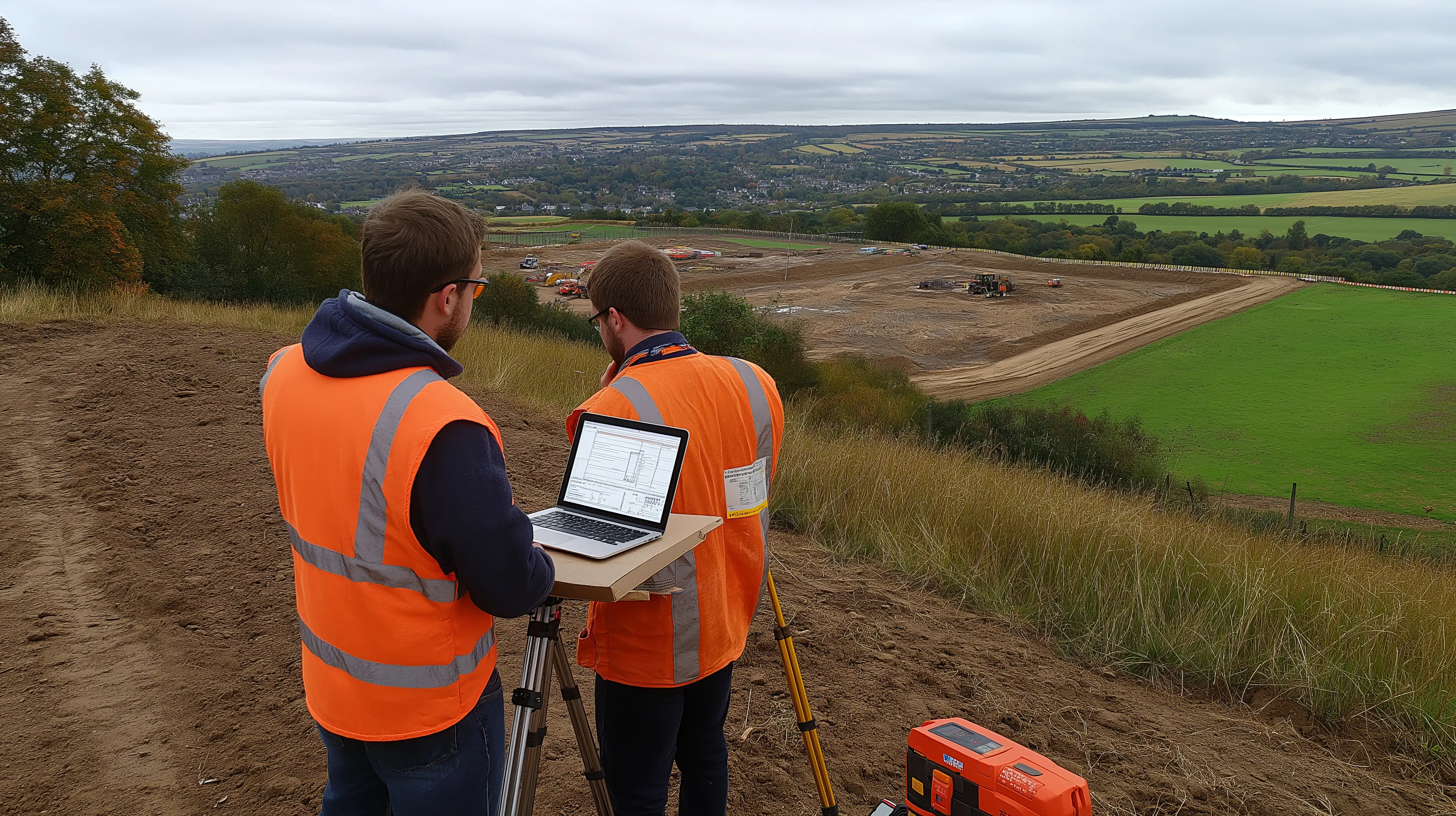 image of blueprint for a general contractor