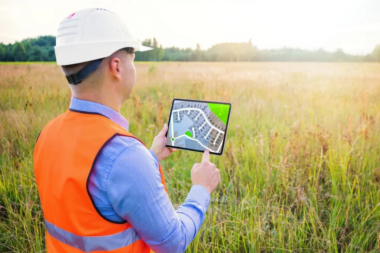 image of drone surveying crops