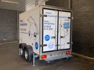 Flexible Cold Storage trailer in building