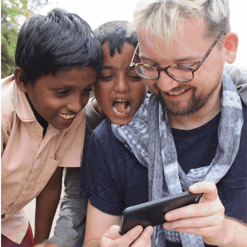 Photos of Bonar Bell during field visits across 20+ countries