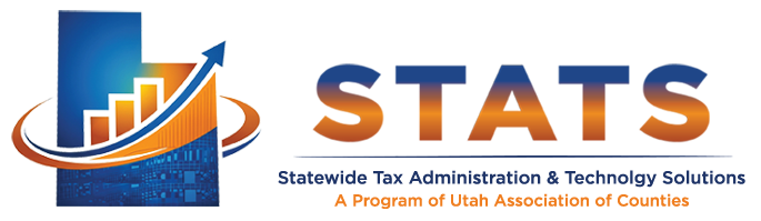 STATS logo with bar chart, arrow, and text for Statewide Tax Administration & Technology Solutions of Utah.