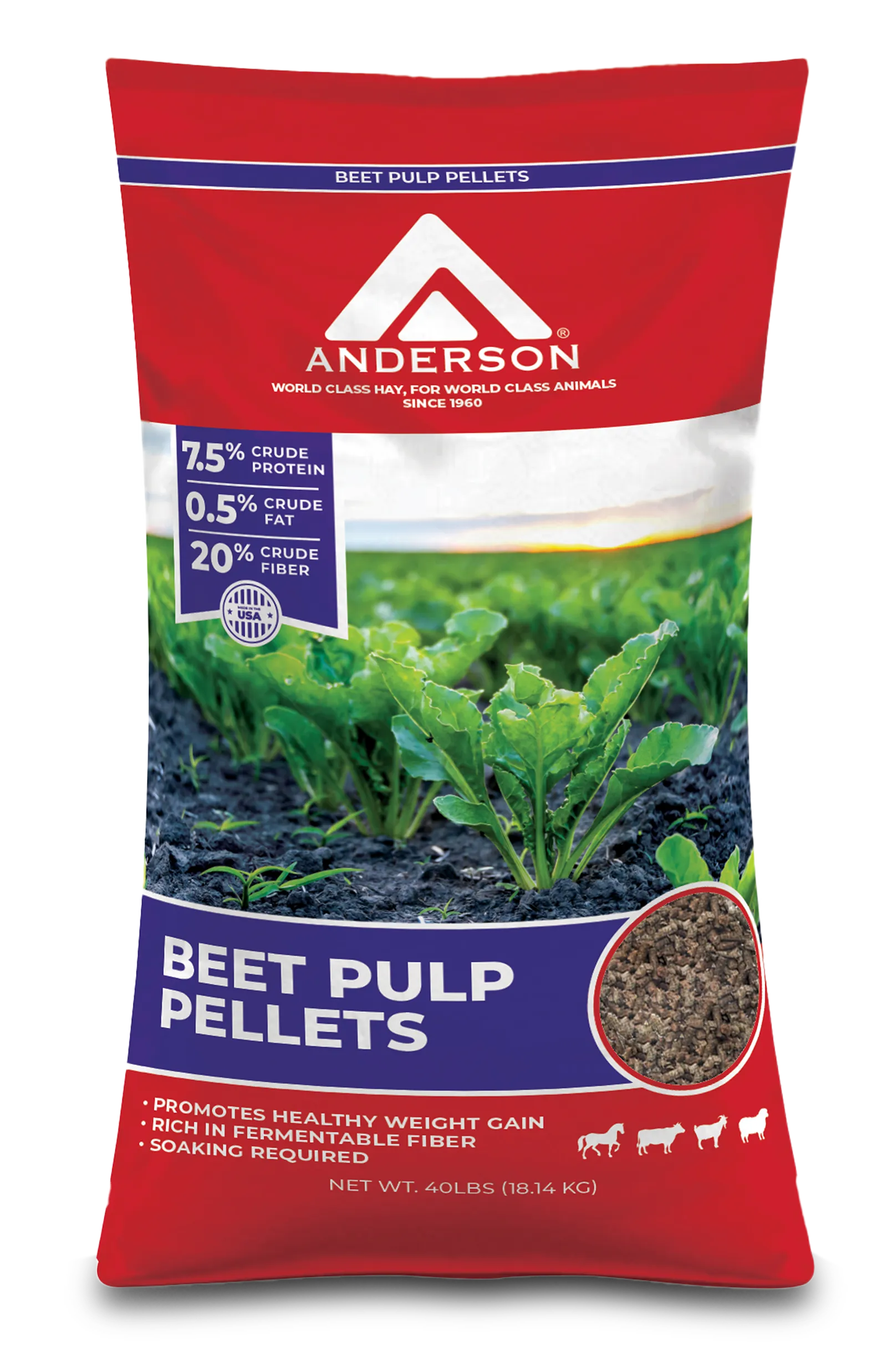 Anderson Beet Pulp Pellets 40LB Bag