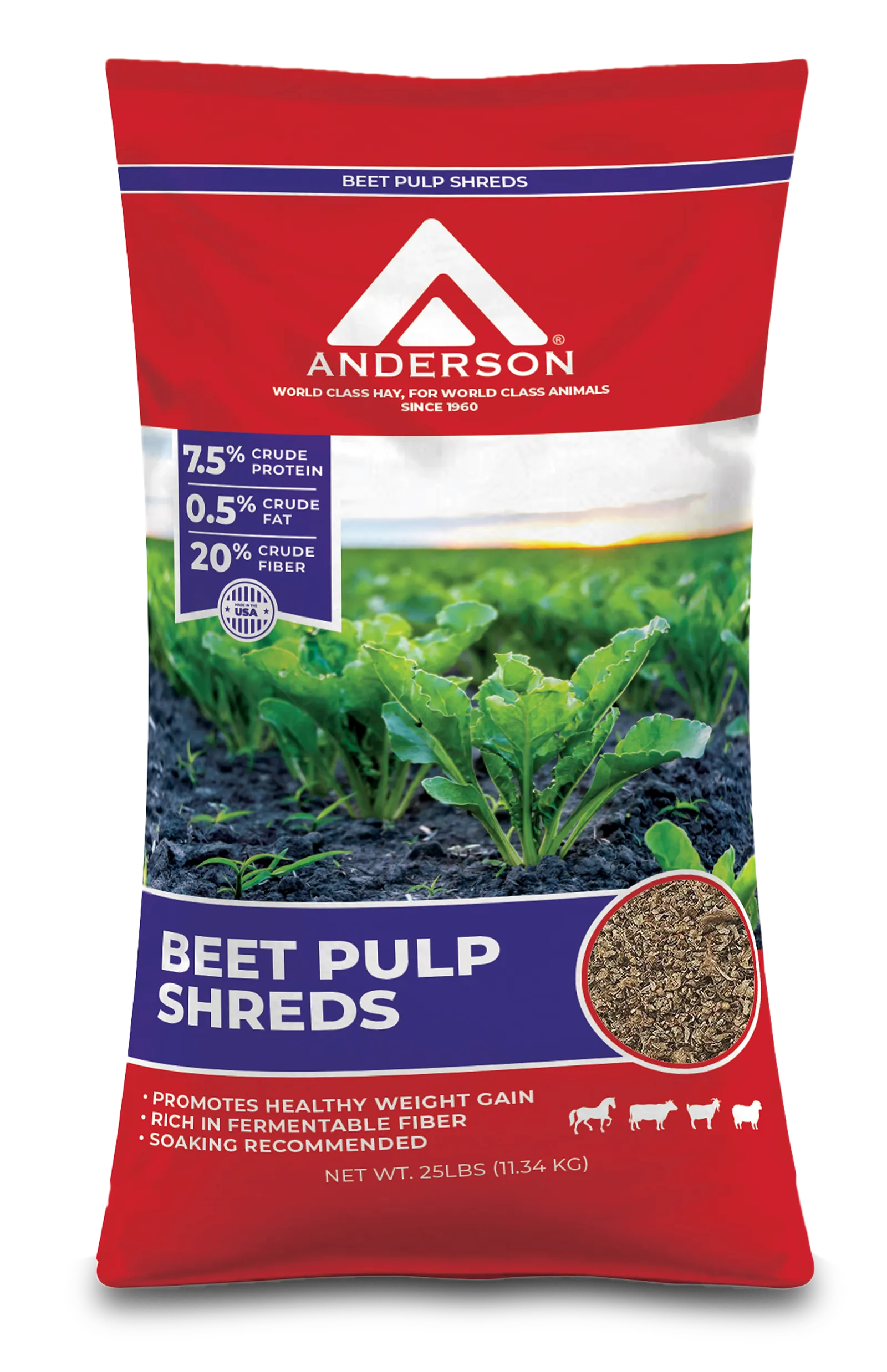 Anderson Beet Pulp Shreds 25LB Bag