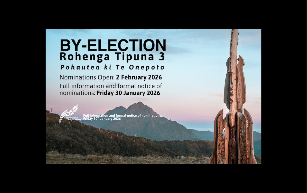 UPCOMING BY-ELECTION FOR ROHENGA TIPUNA 3