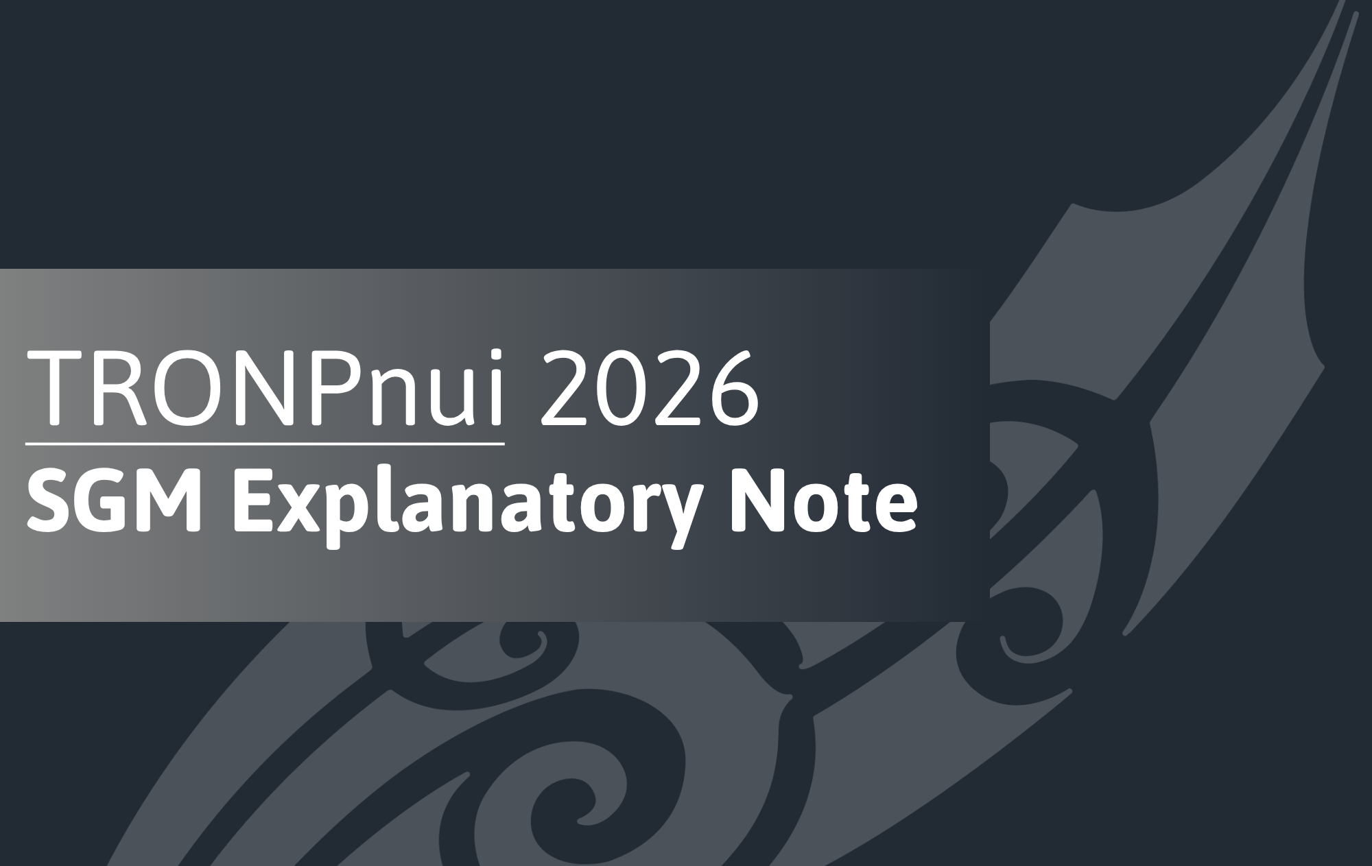 5. TRONP 2026- SGM Explanatory Notes 