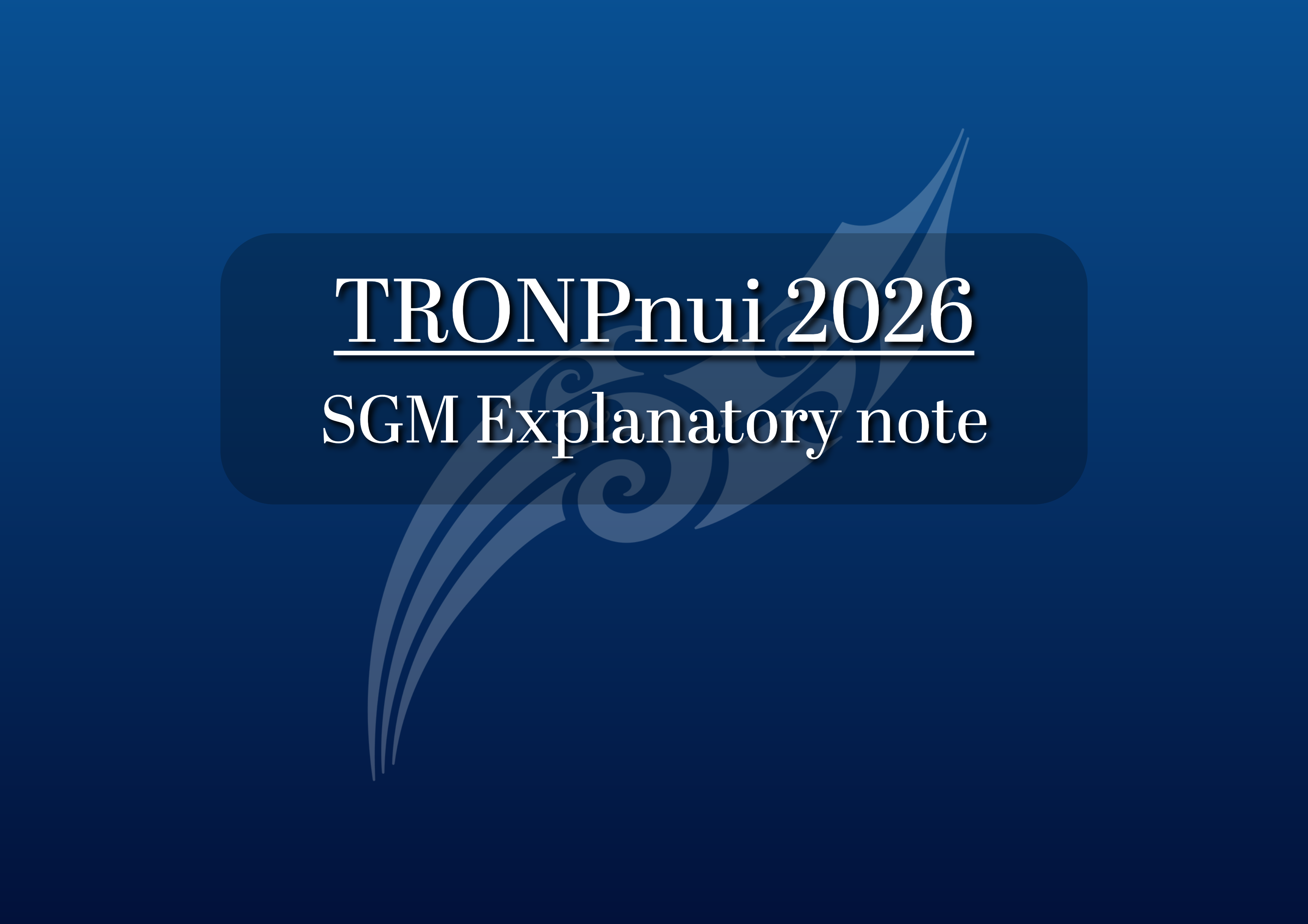 5. TRONP 2026- SGM Explanatory Notes 
