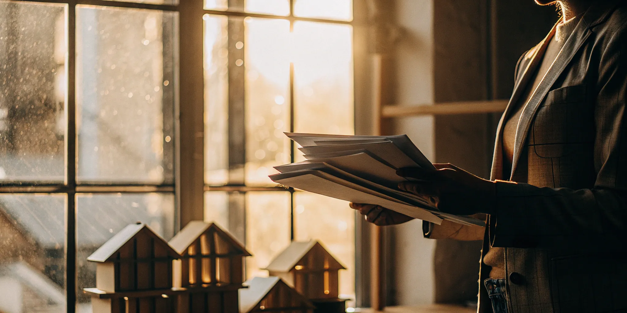 Small business owner reviewing paperwork on how to get workers comp insurance.