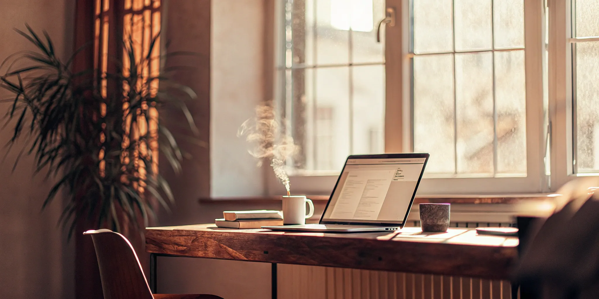 Laptop on a desk used for following a step-by-step guide to choosing a PEO.