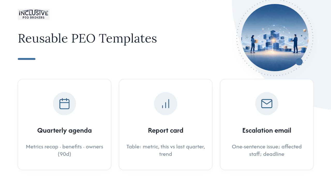 Diagram of PEO conversation templates