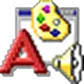 A picture of a computer screen with a letter a on it.