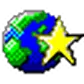 A pixellated image of a star on a black background.