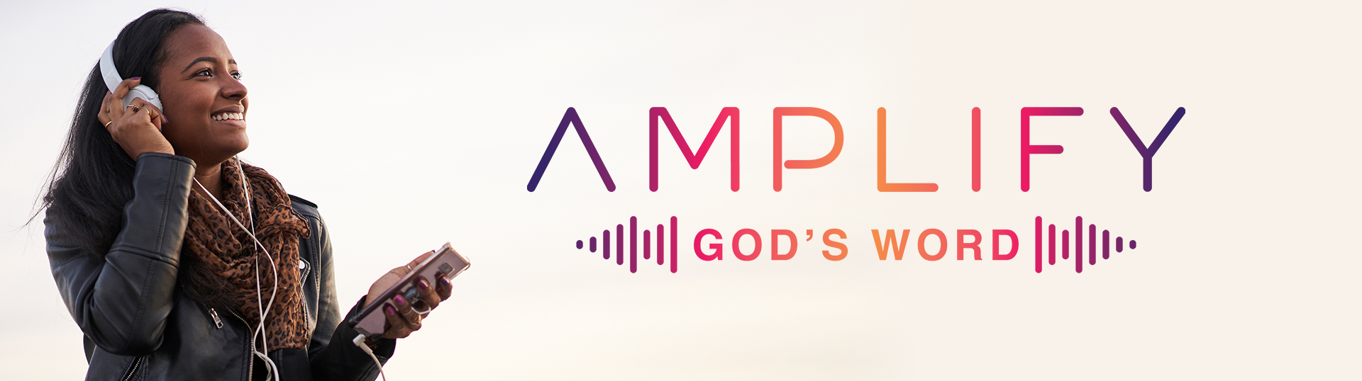 Amplify campaign logo against a very subtle photo of Earth