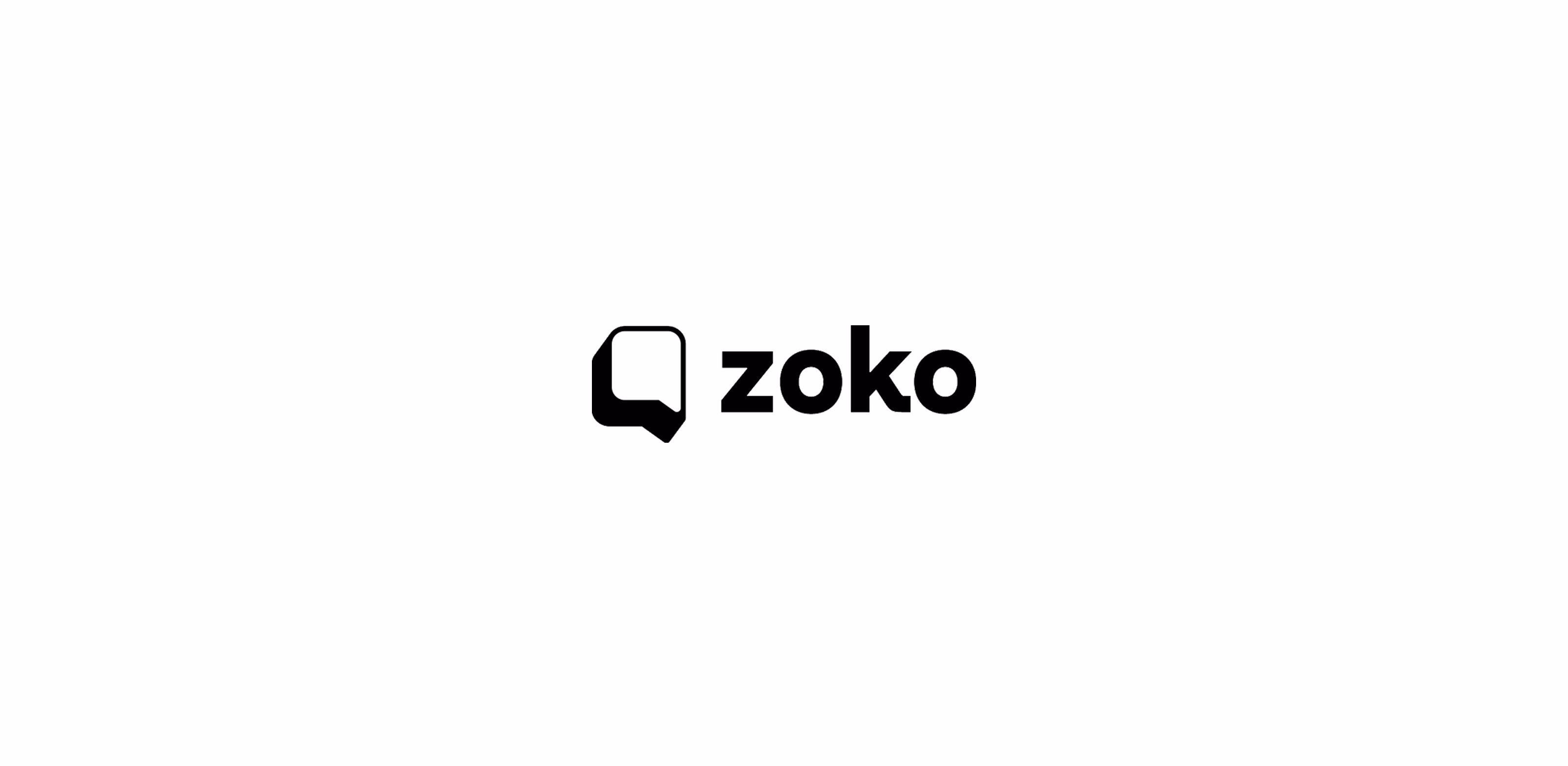 Zoko logo with a chat bubble icon.