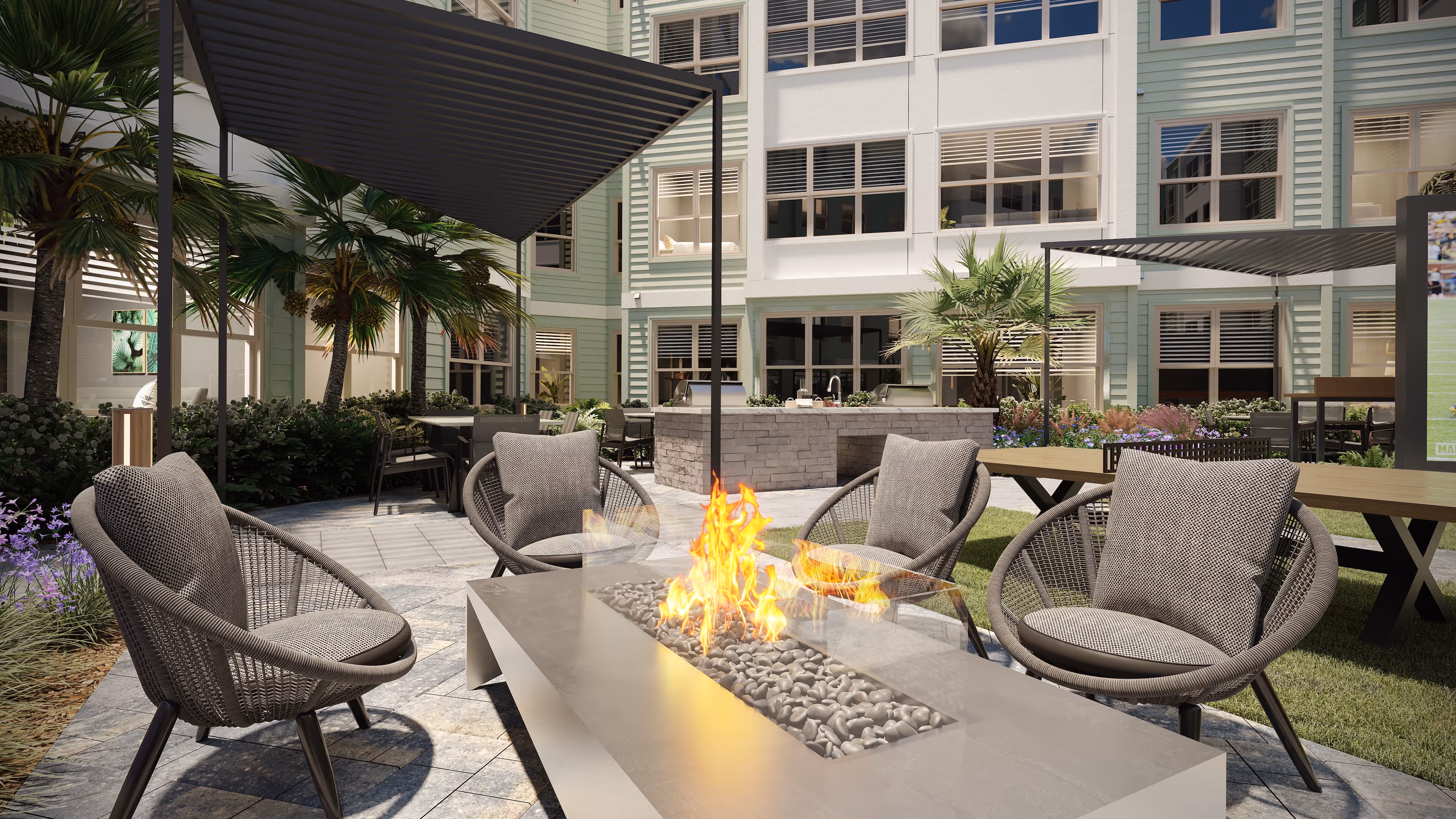 Outdoor seating area