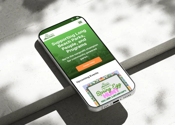 Partners of Parks website design by Springwave Studios