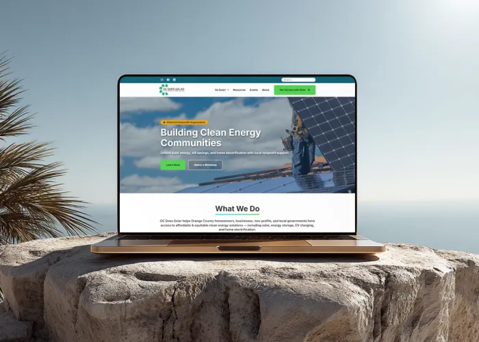 OC Goes Solar website design by Springwave Studios