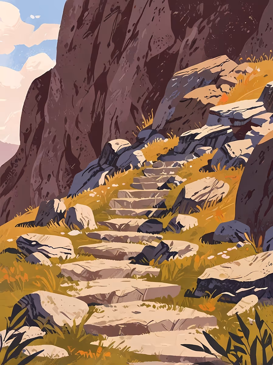  Mountain Pathway Scene