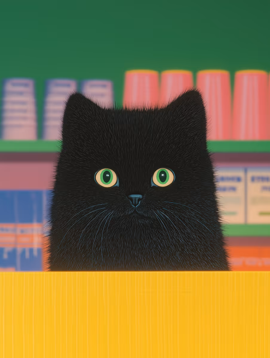  Curious Black Cat