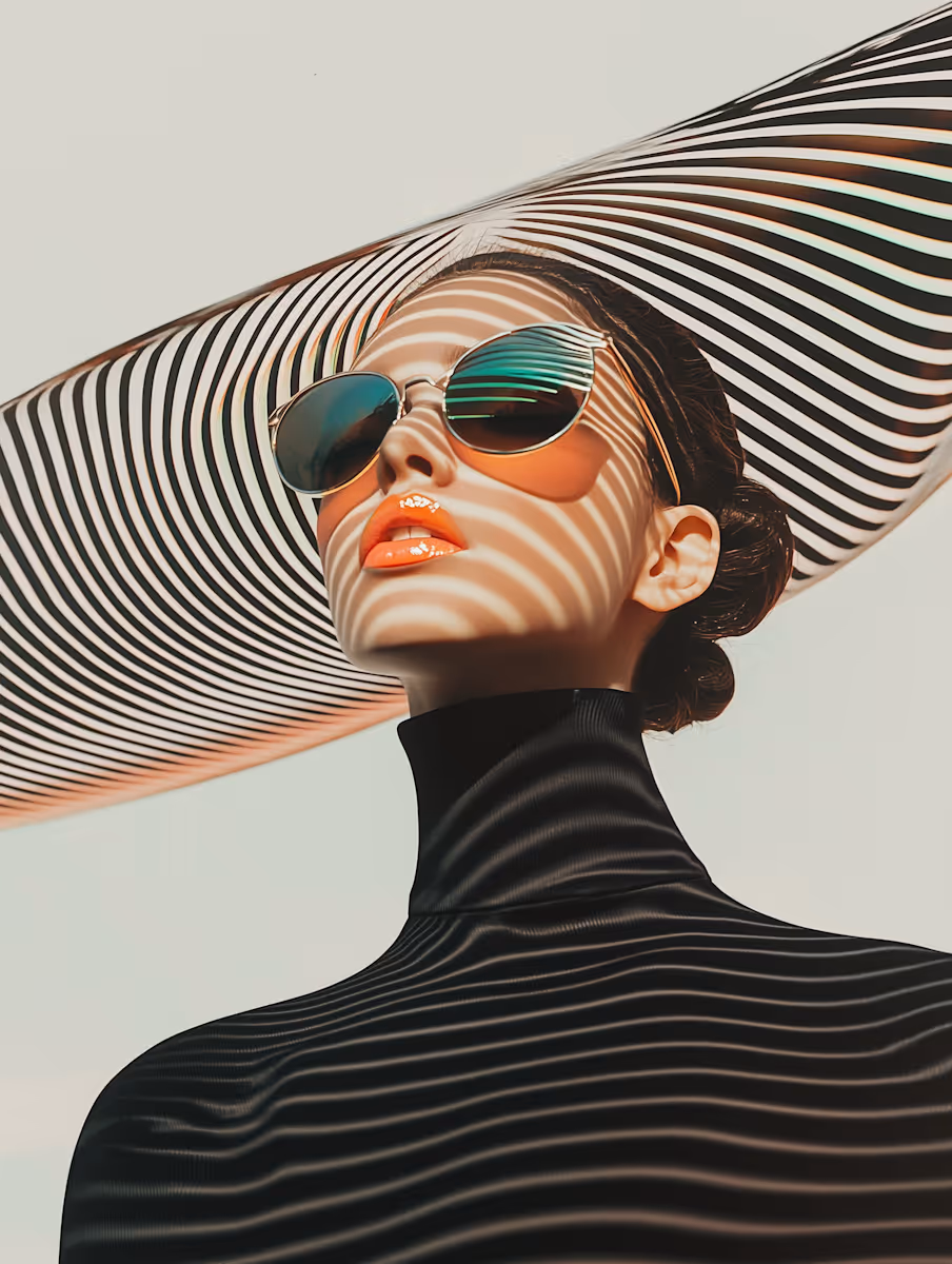 Woman in Optical Illusion