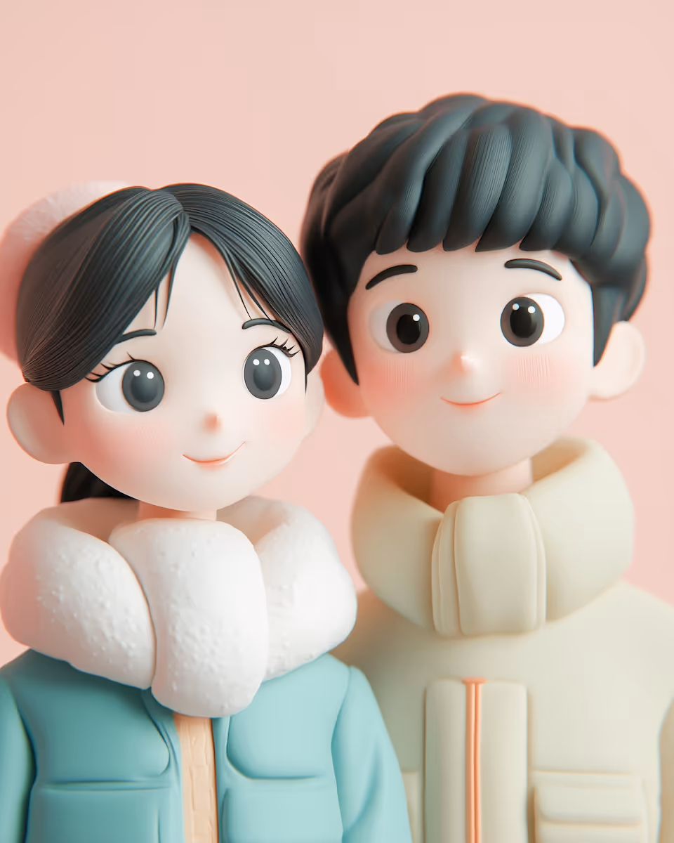 Cartoon Couple Portrait