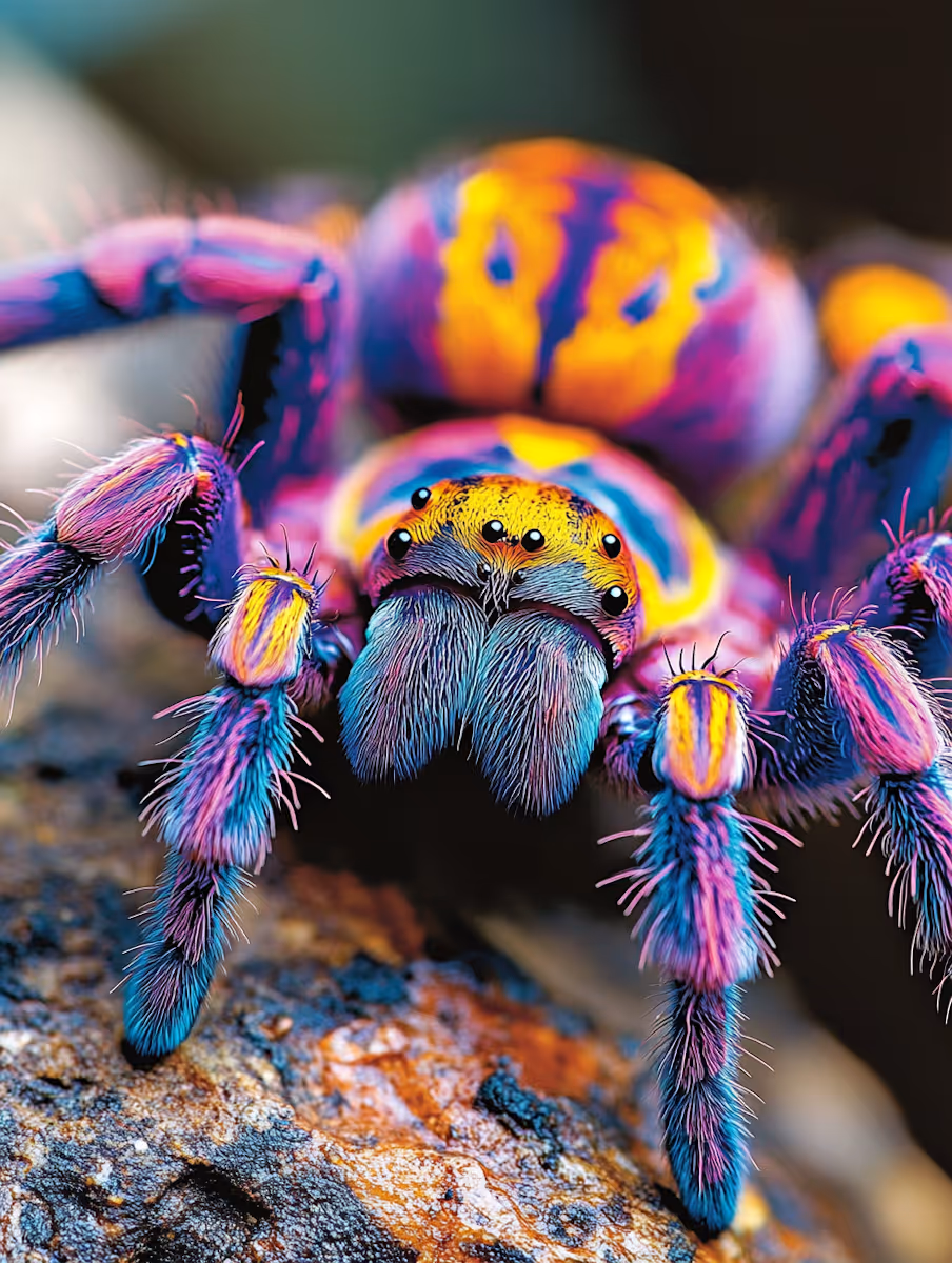Colorful Tarantula Close-Up