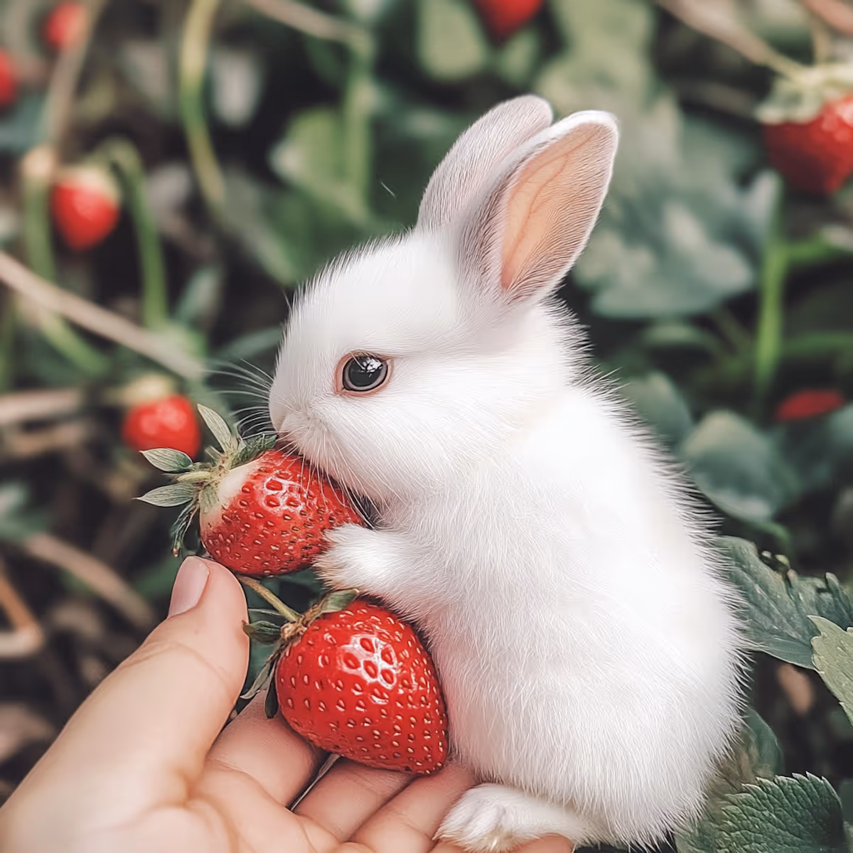  Baby Rabbit with Strawberry