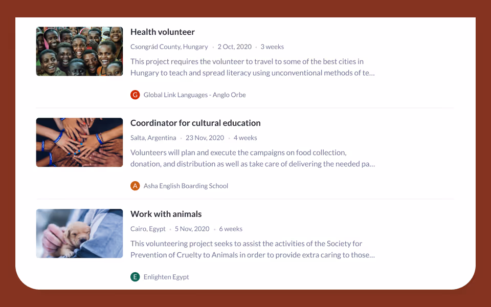 Find a project