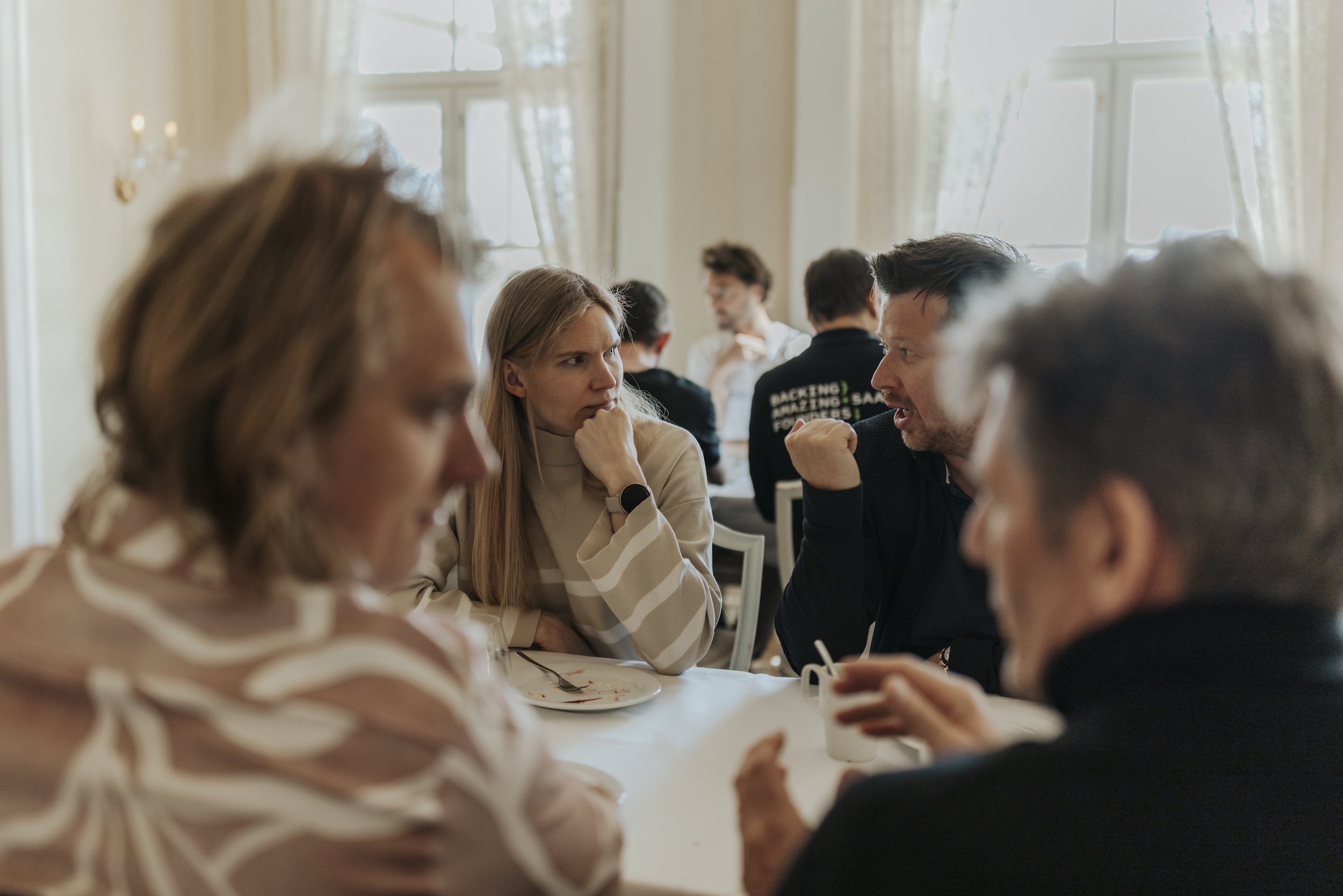 Founders eating lunch